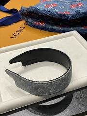 	 Louis Vuitton Black Deni, Headband - 5