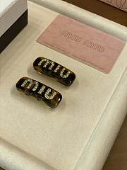 	 Miu Miu Plexiglas crystal brown hair clip - 1