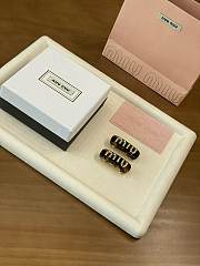 	 Miu Miu Plexiglas crystal brown hair clip - 4