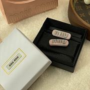 	 Miu Miu Plexiglas crystal pink hair clip - 4