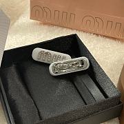 	 Miu Miu Plexiglas crystal white hair clip - 5