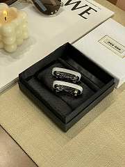 	 Miu Miu Plexiglas crystal white hair clip - 4