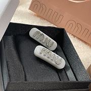 	 Miu Miu Plexiglas crystal white hair clip - 2