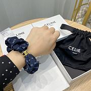 Celine Scrunchy Rayure in Brass with Gold finish and Silk - 1