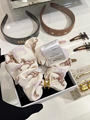Celine Striped Detailed Cotton Scrunchy - 4