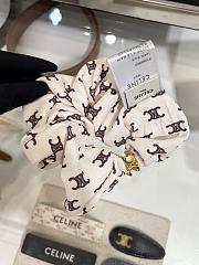 Celine Scrunchy Rayure in Brass with Gold finish and Silk Biege - 1