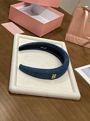 Miu Miu Denim Blue Headband - 3