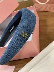 Miu Miu Denim Blue Headband - 5