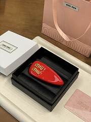 Miu Miu Patent Leather Hair Clip - 4