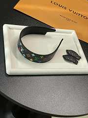 	 Louis Vuitton x Takashi Murakami black headband & hair clip - 1