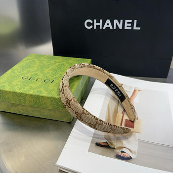 Gucci GG canvas hairband beige