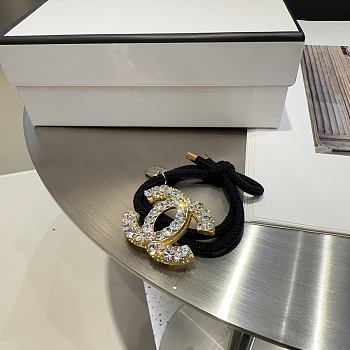 Chanel Hair Tie Gold CC Logo