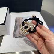 Chanel Hair Tie Gold CC Logo - 3