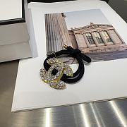 Chanel Hair Tie Gold CC Logo - 2