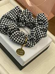 CELINE SCRUNCHY VICHY IN WOOL AND BRASS WITH GOLD FINISH - 5