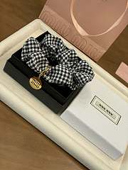 CELINE SCRUNCHY VICHY IN WOOL AND BRASS WITH GOLD FINISH - 2