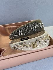 Miu Miu Logo-Lettering Embellished Hairband - 1
