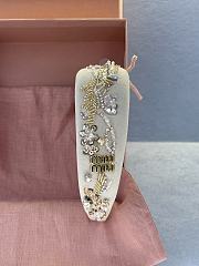 Miu Miu Logo-Lettering Embellished Hairband - 3