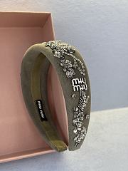 Miu Miu Logo-Lettering Embellished Hairband - 2