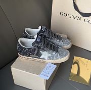  Golden Goose Super Star with glitter upper and silver metallic leather star - 6