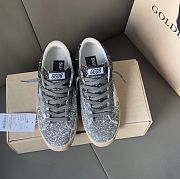  Golden Goose Super Star with glitter upper and silver metallic leather star - 3