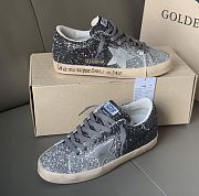  Golden Goose Super Star with glitter upper and silver metallic leather star - 4