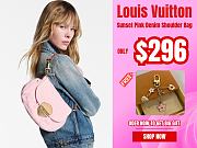 Louis Vuitton Sunset Pink Denim Shoulder Bag - 18 x 3 x 27cm - 1