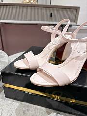 Christian Louboutin Miss Jane 85 leather slingback sandals in pink - 4