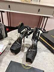 Christian Louboutin Cassia Silk Sole Platform Ballerina Pumps in Black - 5