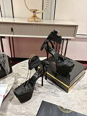 Christian Louboutin Cassia Silk Sole Platform Ballerina Pumps in Black - 3