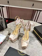 	 Christian Louboutin Cassia Silk Sole Platform Ballerina Pumps in Pink 15cm - 6
