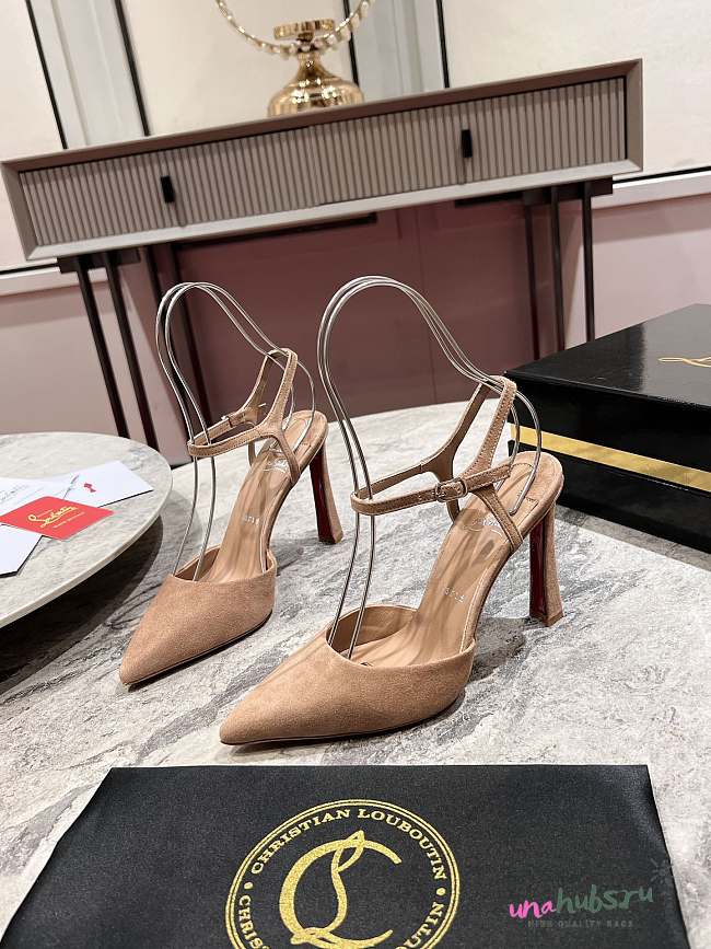 	 Christian Louboutin 100mm Condoroline Beige Pumps - 1