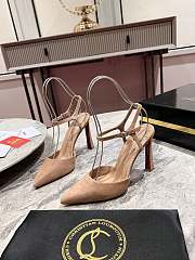 	 Christian Louboutin 100mm Condoroline Beige Pumps - 1
