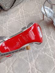  Christian Louboutin Tangueva 100 metallic leather sandals in silver - 6
