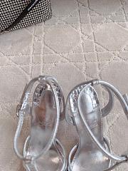  Christian Louboutin Tangueva 100 metallic leather sandals in silver - 5