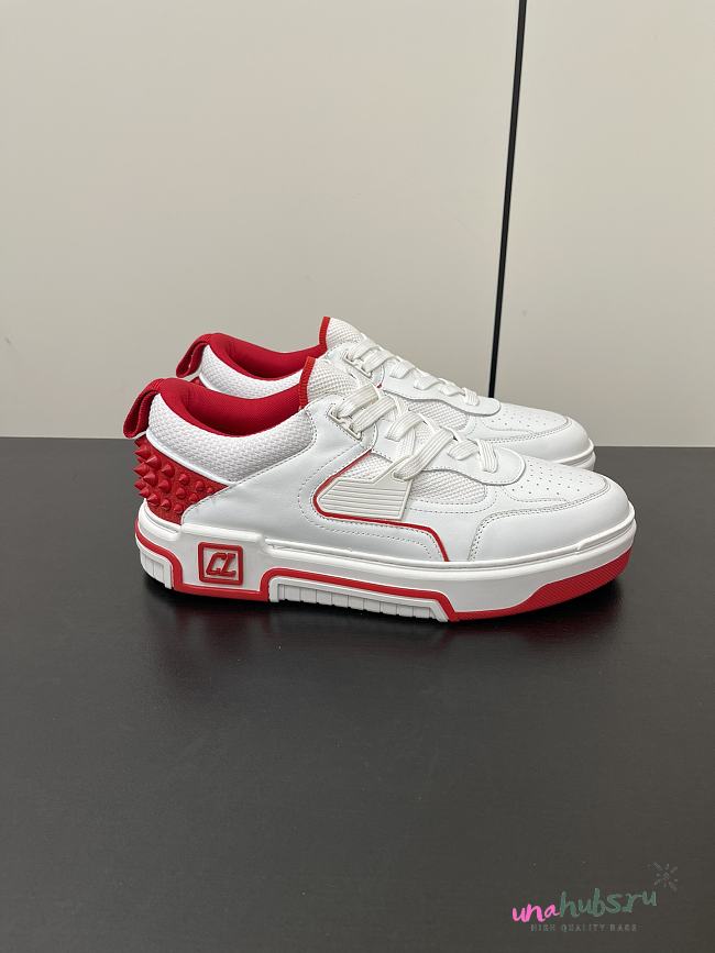 Christian Louboutin Astroloubi Spiked Leather and Mesh Sneakers  - 1