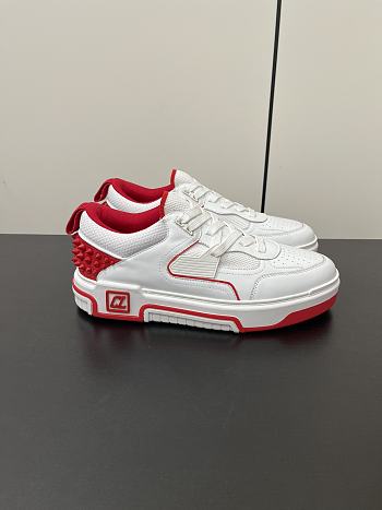 Christian Louboutin Astroloubi Spiked Leather and Mesh Sneakers 