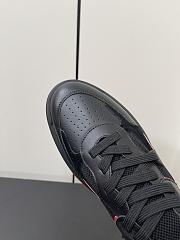 	 Christian Louboutin Black Astroloubi Spiked Leather and Mesh Sneakers - 4