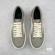 Rick Owens Green Leather Sneakers - 5