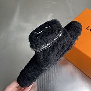 Louis Vuitton Black Fur Slides - 4