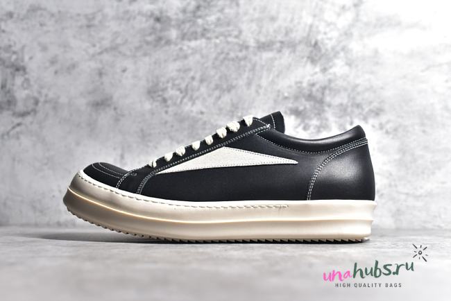 	 Rick Owens Black Leather Sneakers - 1