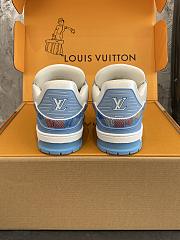 Louis Vuitton Trainer Sneaker Blue Damier-printed denim - 4