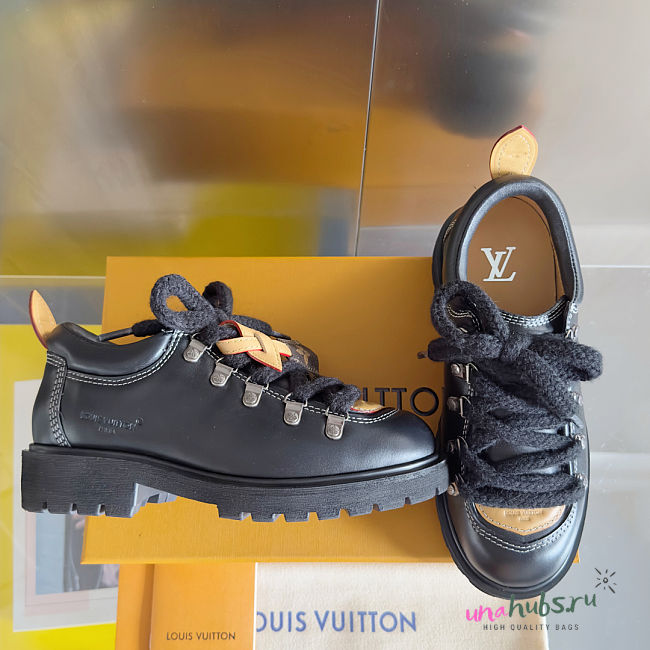 	 Louis Vuitton Black Remix Derby Shoes - 1