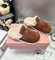 Miu Miu Suede mules Cocoa Brown - 3