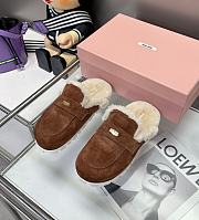 Miu Miu Suede mules Cocoa Brown - 2