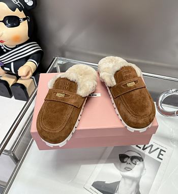 	 Miu Miu Suede mules Brown
