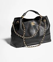 Chanel Shopping bag Calfskin and Gold Plated Metal Black - 28 x 40 x 15cm - 1