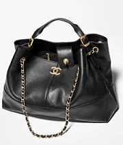 Chanel Shopping bag Calfskin and Gold Plated Metal Black - 28 x 40 x 15cm - 3
