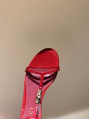 Gucci thong sandal with Bamboo in Gucci Rosso Ancora leather - 4