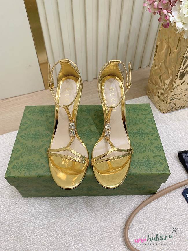 	 Gucci 9.5cm Gold Heels - 1